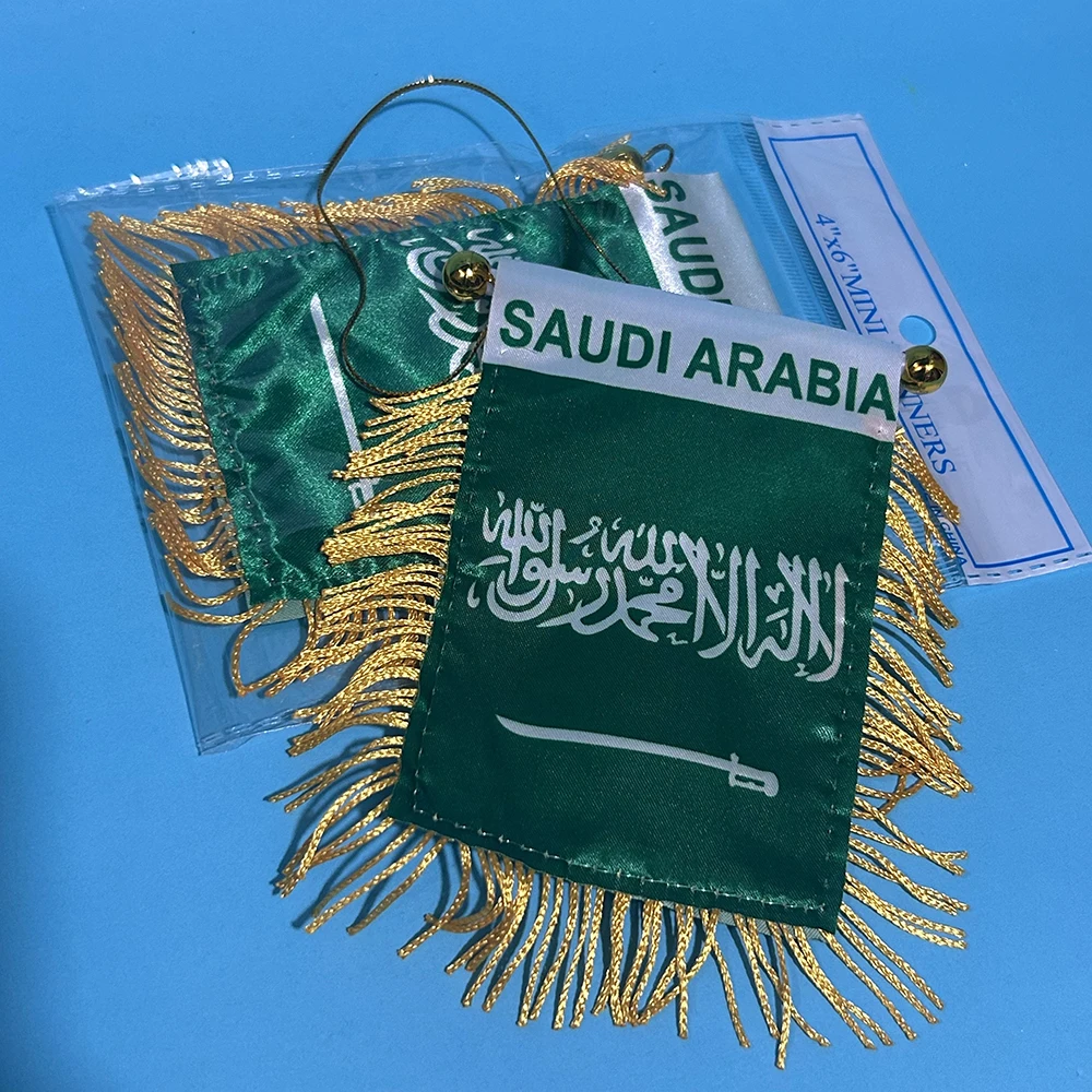 Bandera para ventana de coche Arabia Saudita doble cara - imagen 4