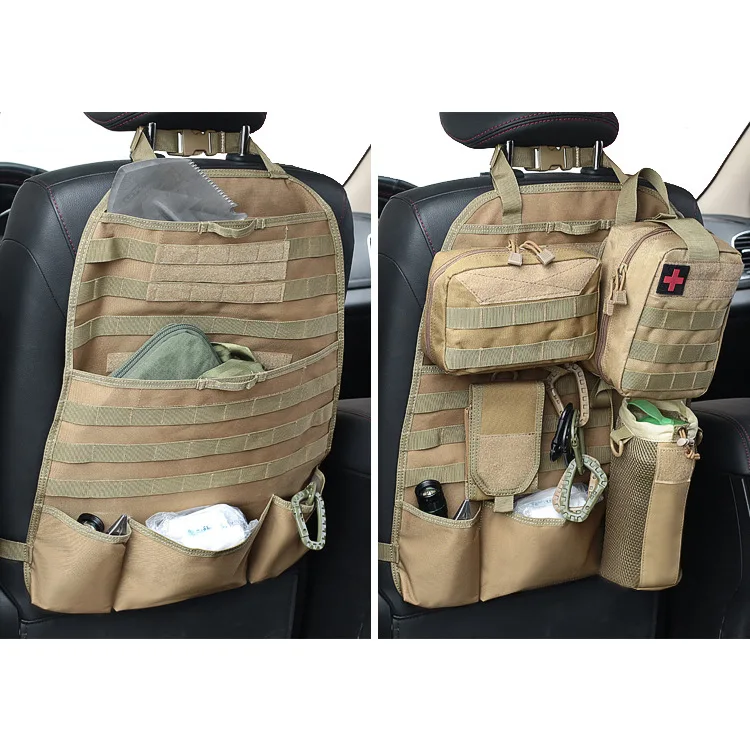 Organizador táctico ajustable respaldo de asiento coche con bolsillos - imagen 5