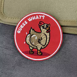 Parche bordado Chanticleer con velcro – Insignia táctica militar