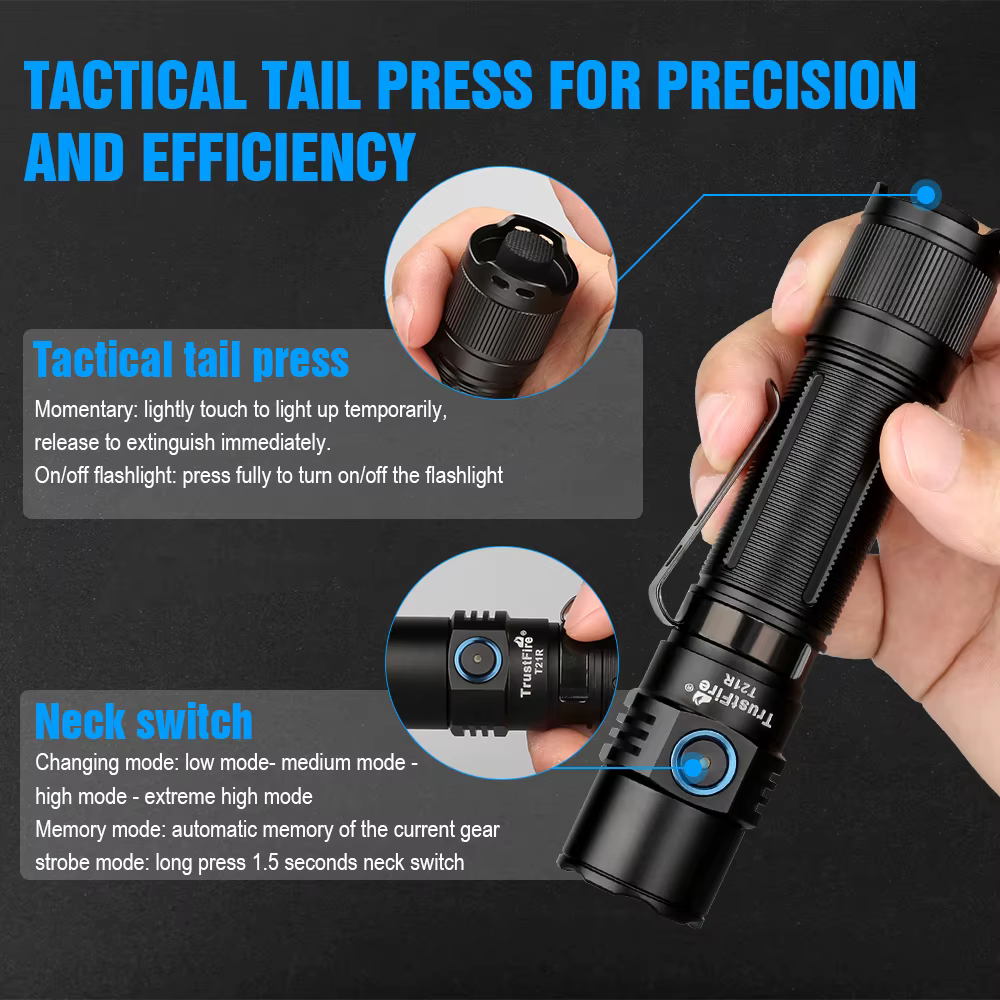 Trustfire T21R linterna táctica LED alto rendimiento para uso exterior - imagen 3