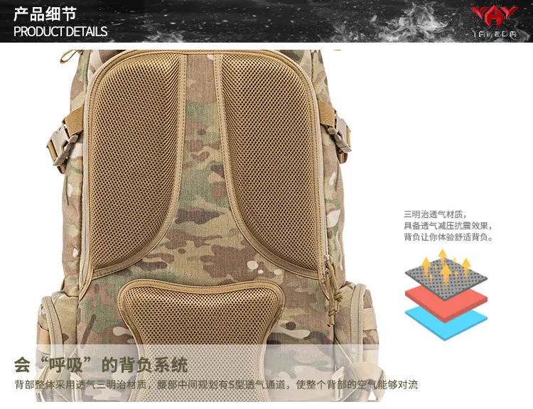 Mochila en uso durante actividad outdoor