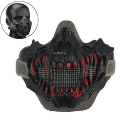 Máscara táctica calavera doble capa – Malla acero Airsoft/Paintball