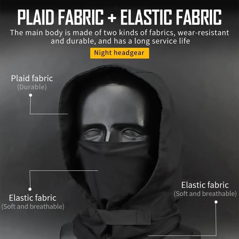 Máscara táctica fantasmal de media cara con capucha para airsoft - imagen 4