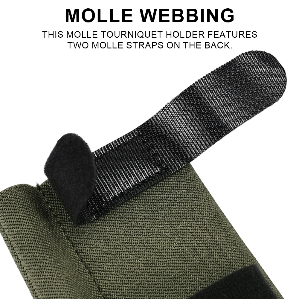 Correas MOLLE de gancho y bucle en la parte posterior