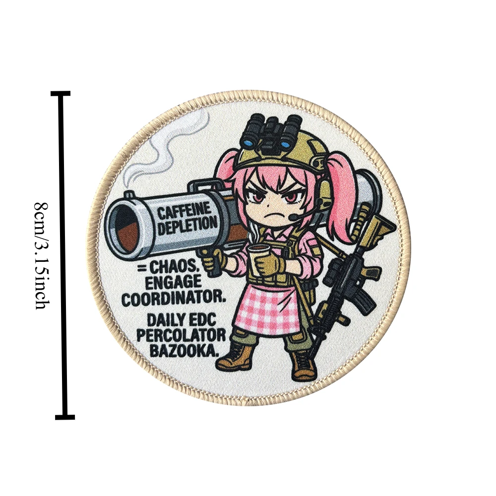 Parche táctico anime waifu Baka – velcro gancho y bucle mochila