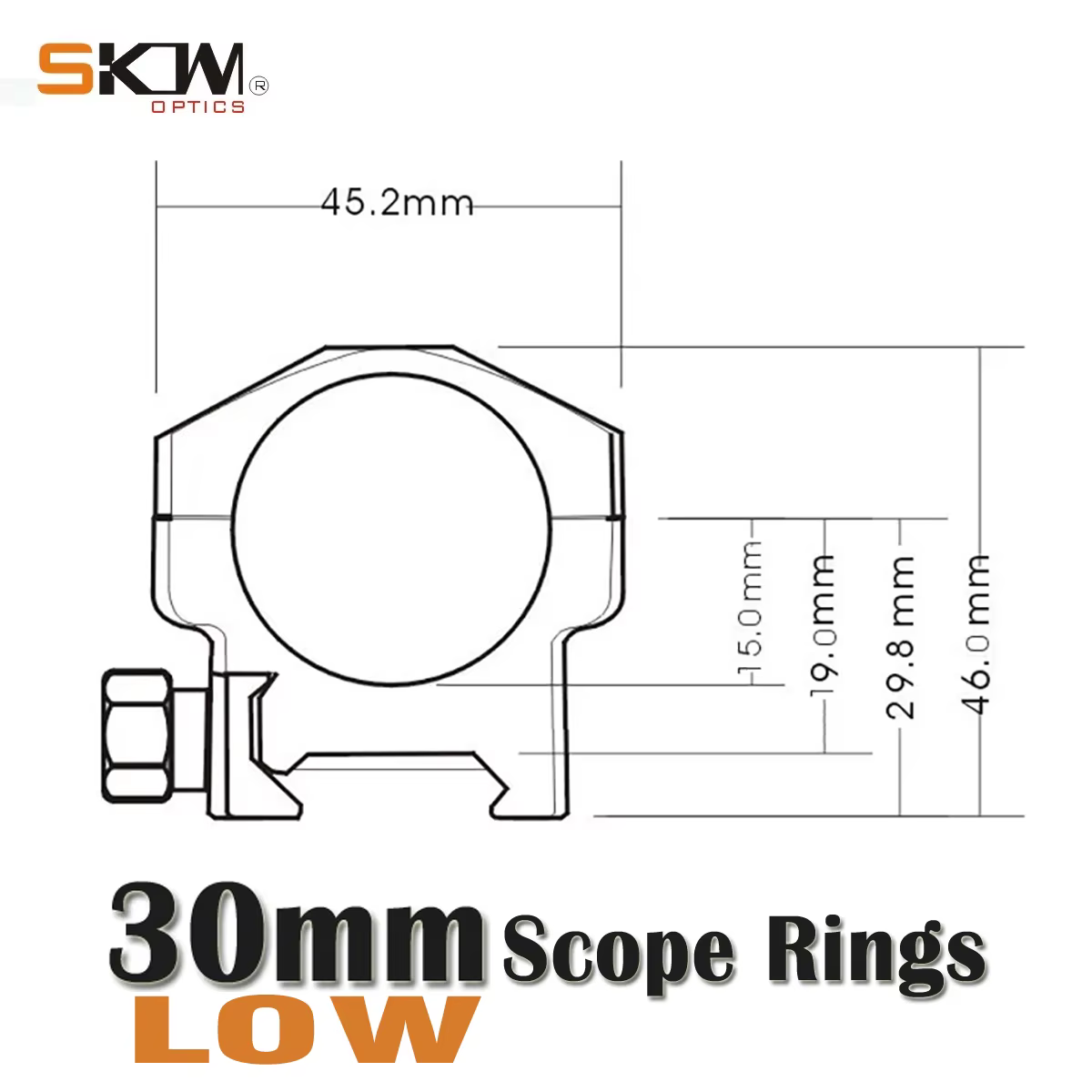 Skwoptics anillo Picatinny 30mm – Montaje bajo mire telescopique - imagen 4