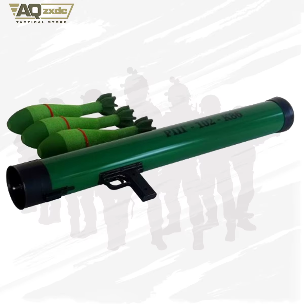 Lanzacohetes airsoft RPG sin retroceso con hombreras tácticas - imagen 3