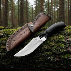 Cuchillo fijo de madera con funda, para al aire libre y regalo
