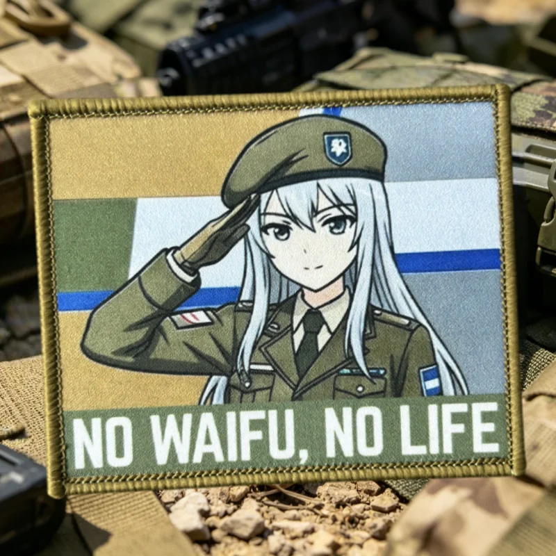 Parche táctico moral anime con gancho y bucle para gorras