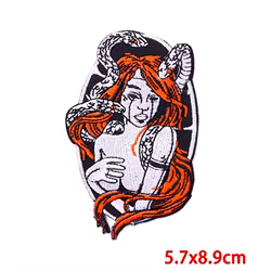 Parche bordado bruja indio calavera terror para planchar ropa vaqueros