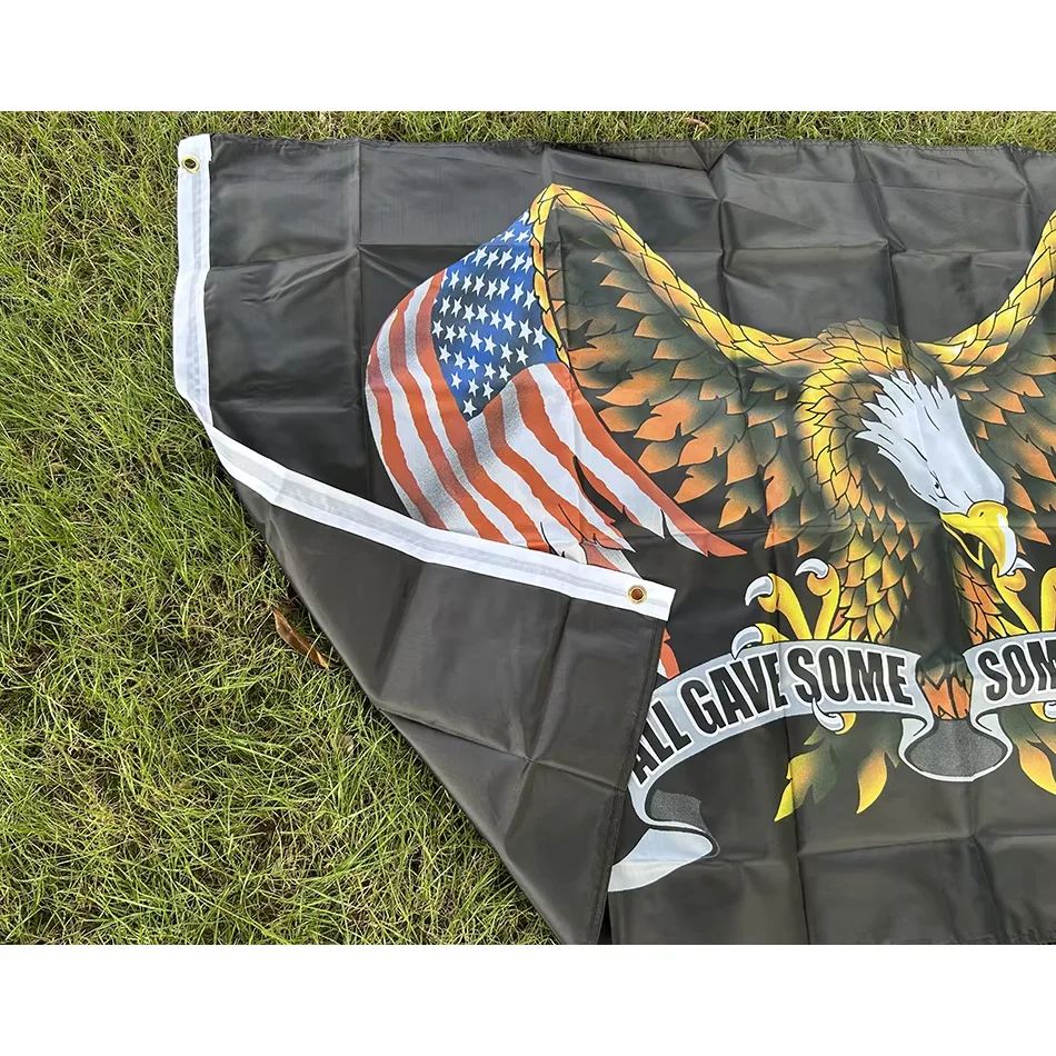 Bandera americana de poliéster con águila bordada para colgar - imagen 4