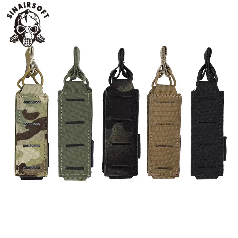 SINAIRSOFT Bolsa táctica MOLLE corte láser para cargador 9mm