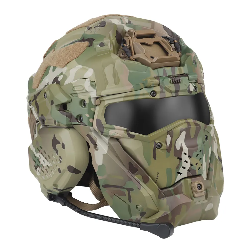 Casco táctico airsoft con casco y diadema integrada protectora completo