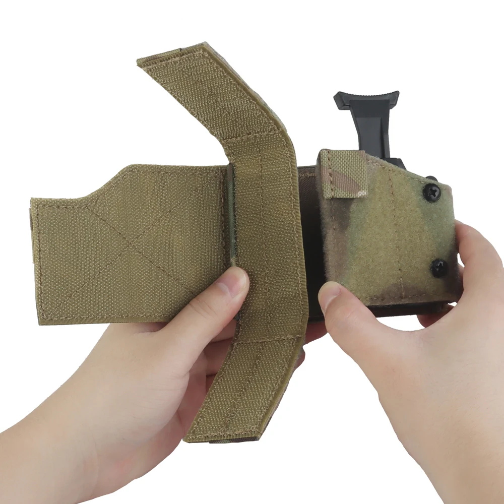 Funda táctica MOLLE izquierda – Pistolera con cinturón de liberación rápida - imagen 2