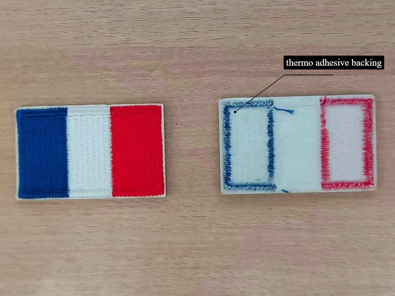 Parche termoadhesivo bordado bandera nacional miniatura para ropa