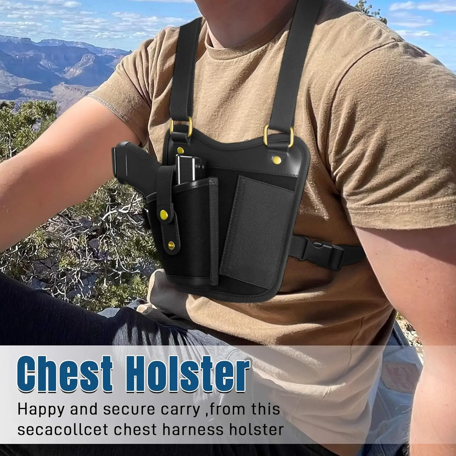 Funda táctica universal para pistola en arnés de pecho - imagen 3