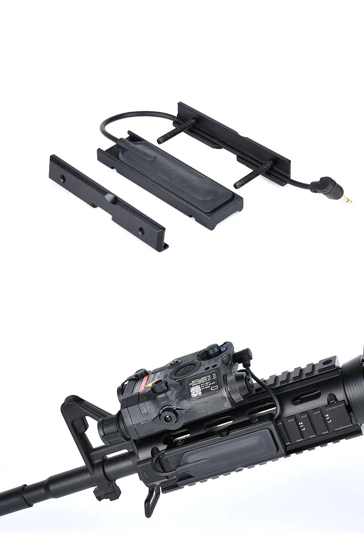 Detalle del soporte de interruptor para riel de 20 mm