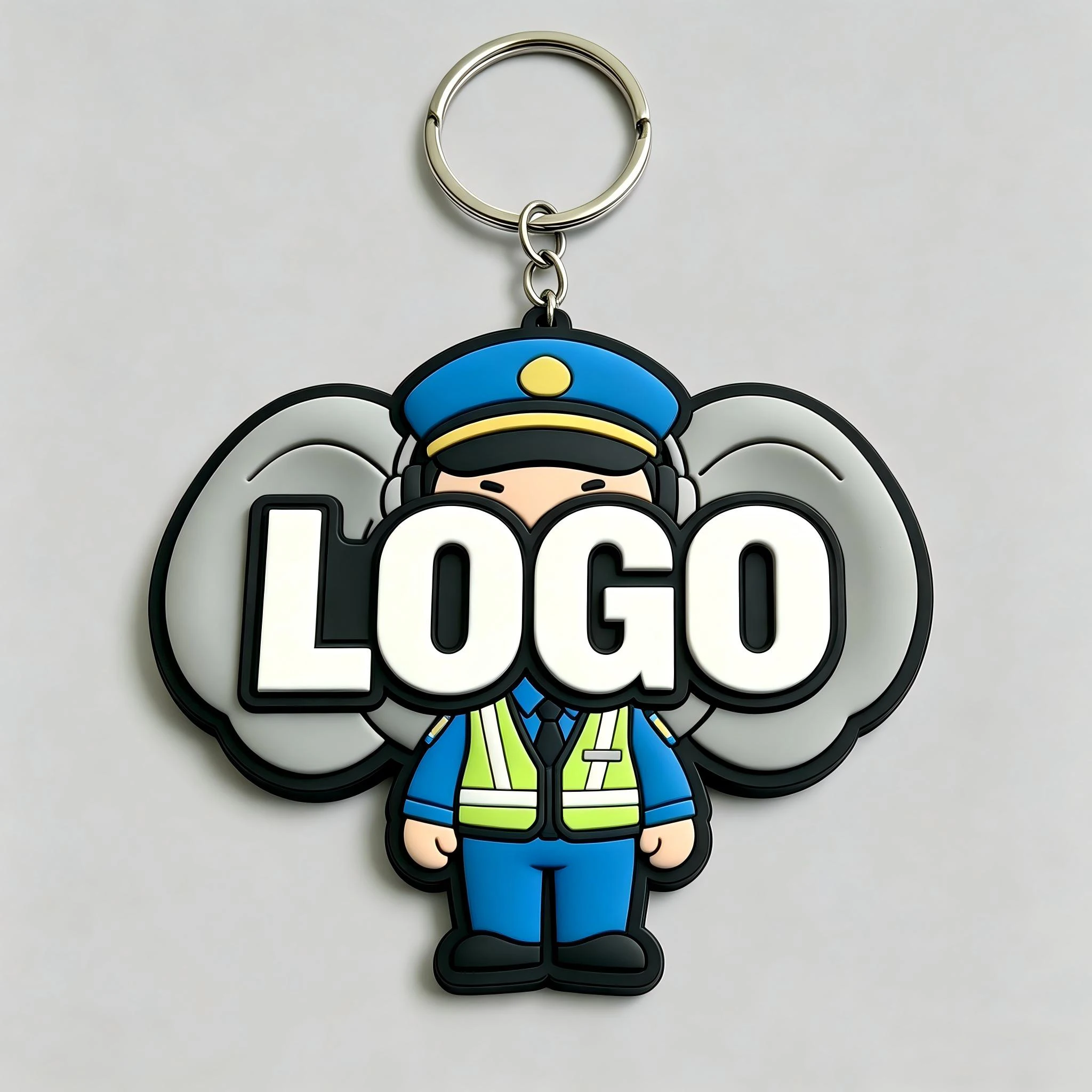 Llavero PVC personalizado con anilla – Regalo para equipos - imagen 5