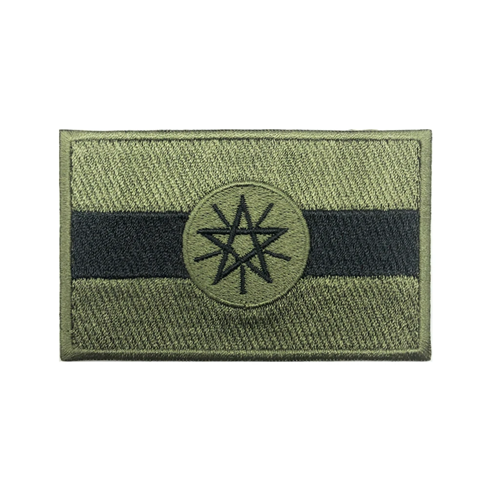 Brazalete bordado bandera Etiopía – Parche táctico velcro para uniforme - imagen 5