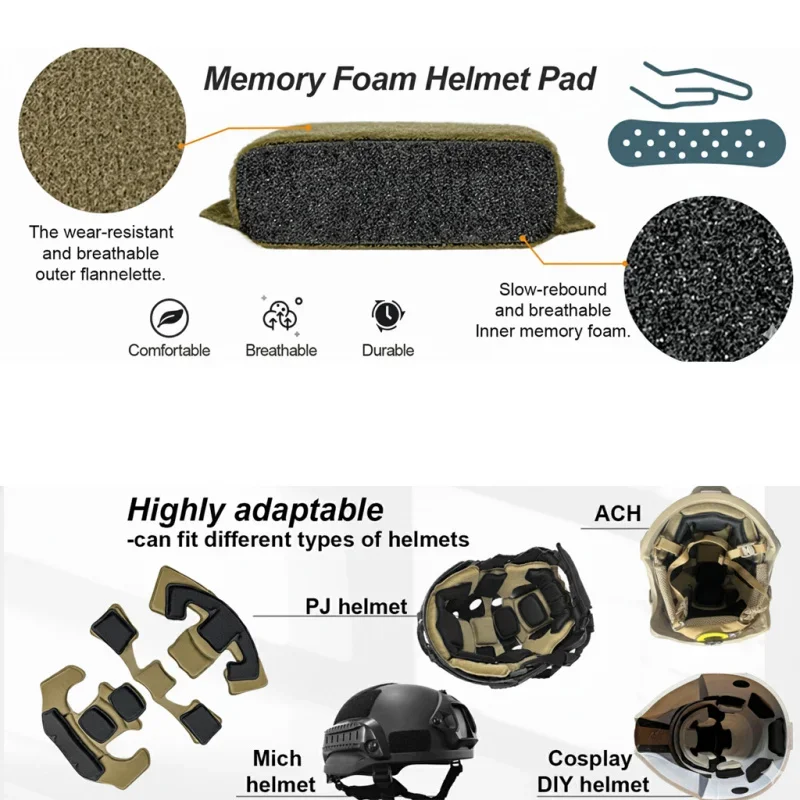 Viseras viscoelásticas para casco táctico FAST MICH ACH - imagen 5