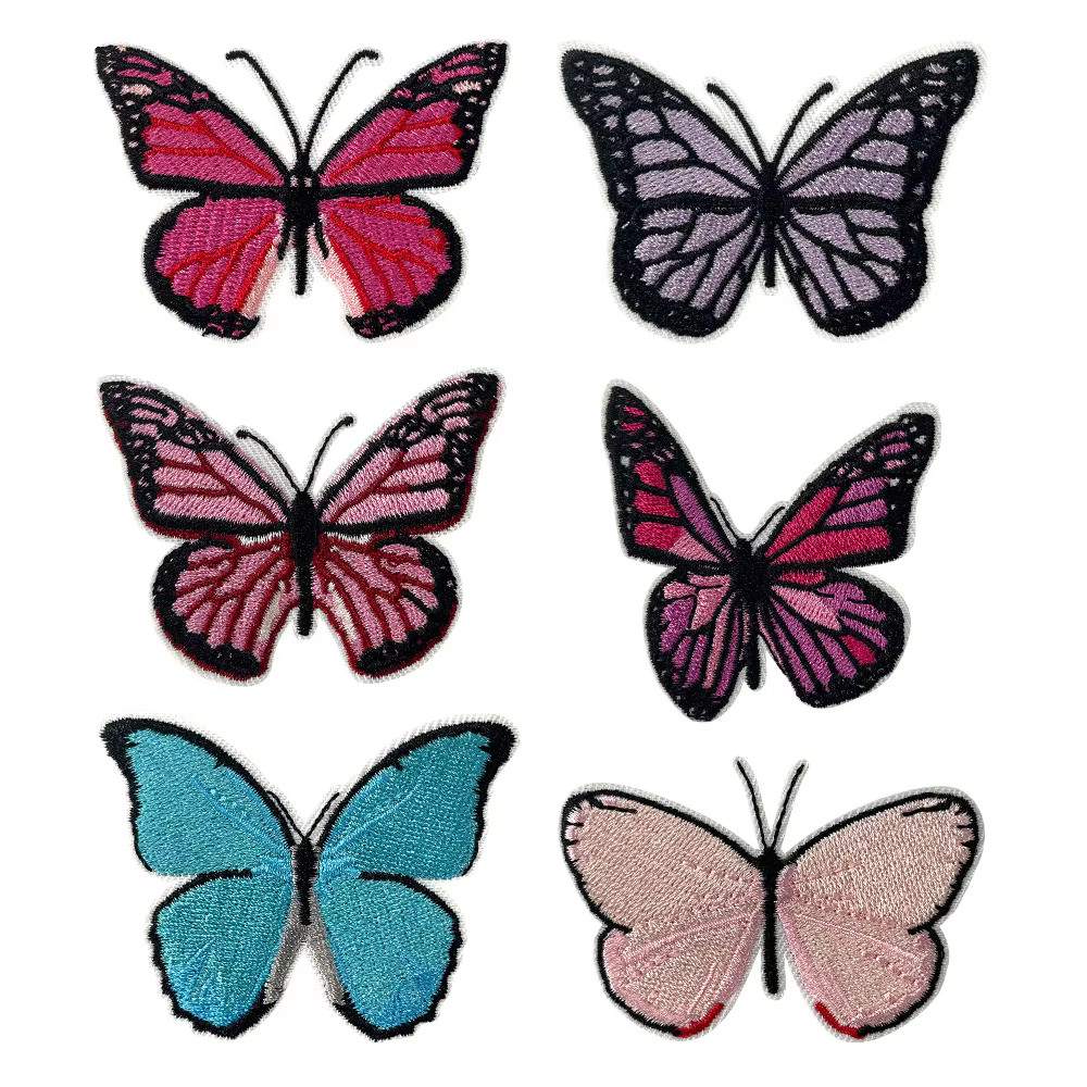 Vista de todos los diseños del set de mariposas