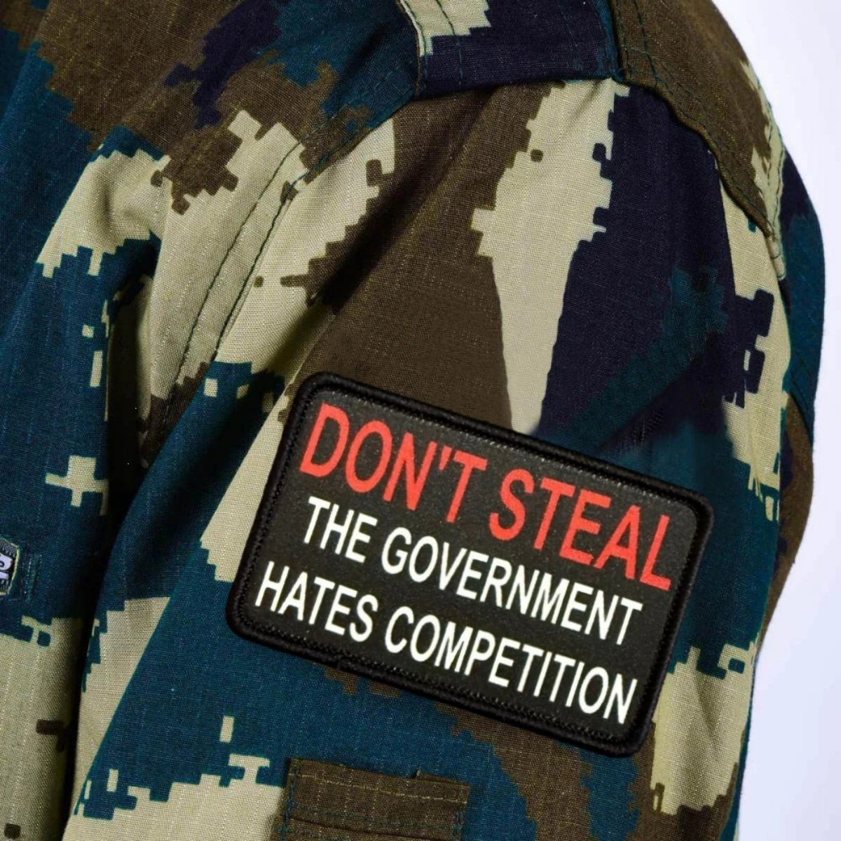 Parche táctico bordado frase antirobo Gobierno: mochila militar - imagen 5
