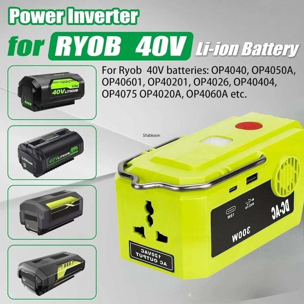 Ryobi inversor portátil de corriente para batería litio USB-C - imagen 4