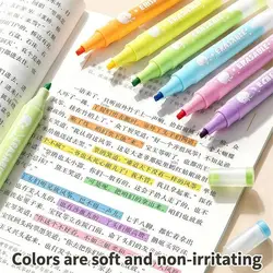 Resaltador fluorescente borrable punta oblicua caramelo para colorear
