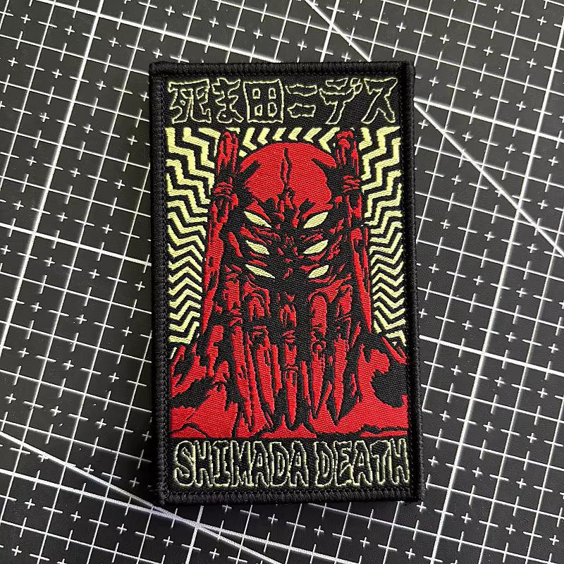 Parche táctico Shimada muerte bordado con velcro para mochila - imagen 5