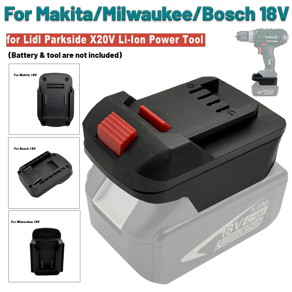 Adaptador batería Makita Bosch Milwaukee para Parkside X20V - imagen 3