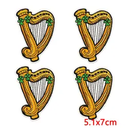 Parche termoadhesivo bordado trébol San Patricio con leprechaun