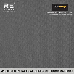 Tela táctica Cordura nylon gris lobo con recubrimiento PU