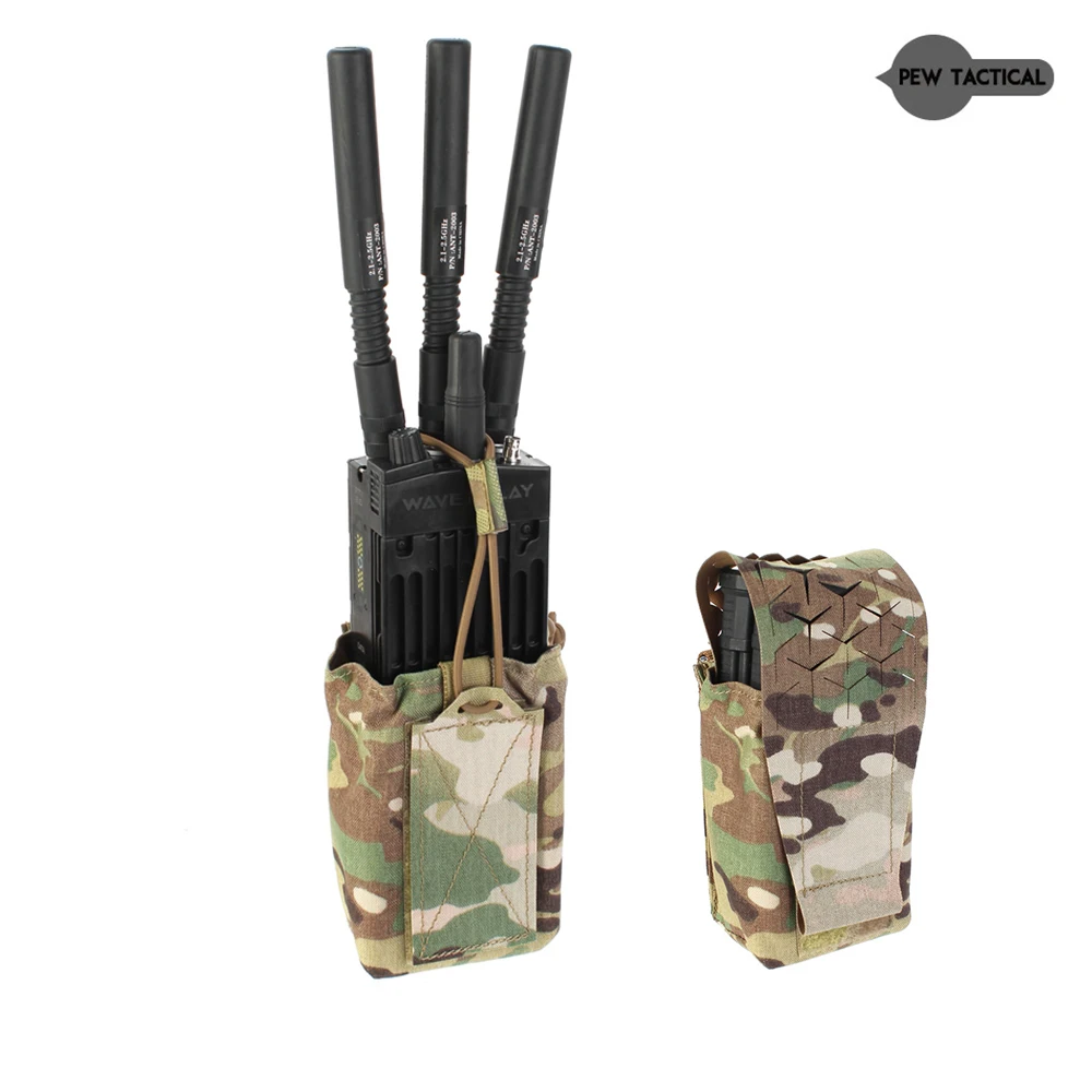 Funda táctica PEW estilo SS para airsoft con doble portacargadores y porta radio - imagen 3