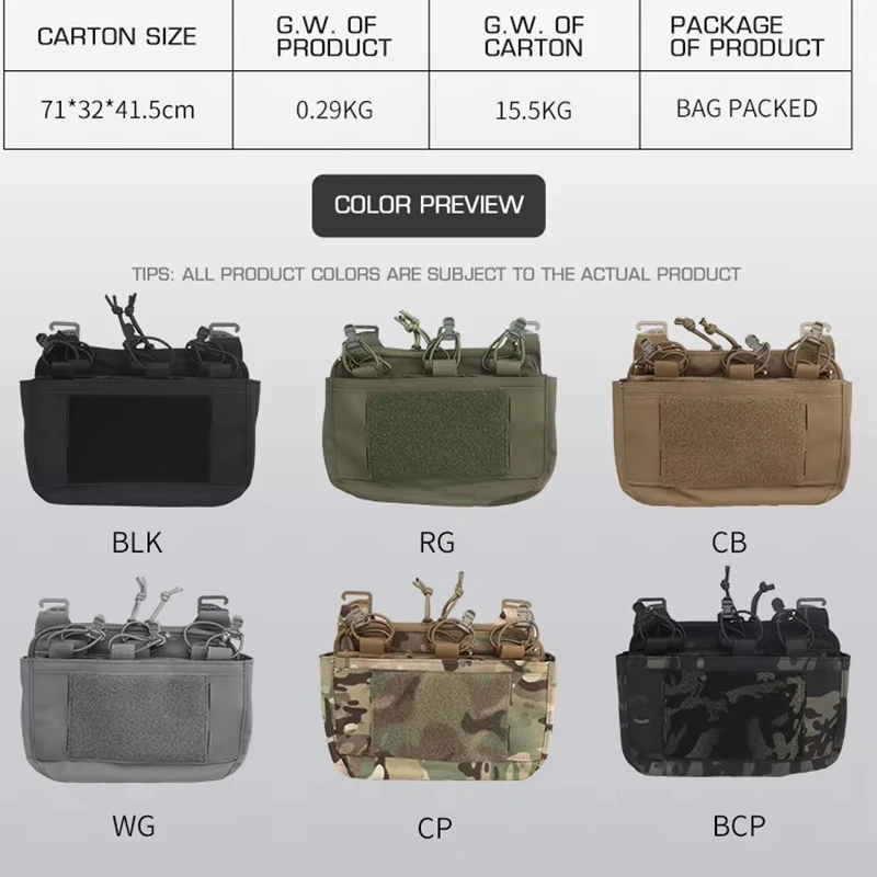 Porta Cargadores Triple Molle Frontal para Chalecos Tácticos - imagen 3