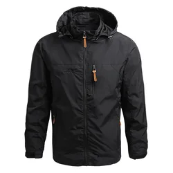 Chaqueta Softshell Táctica Cortavientos con Capucha Hombre