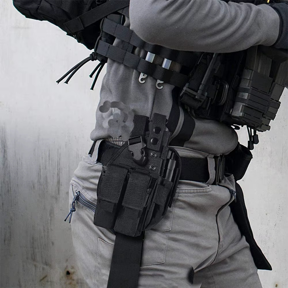 Funda táctica pistola universal doble bolsa de revista de nailon - imagen 4