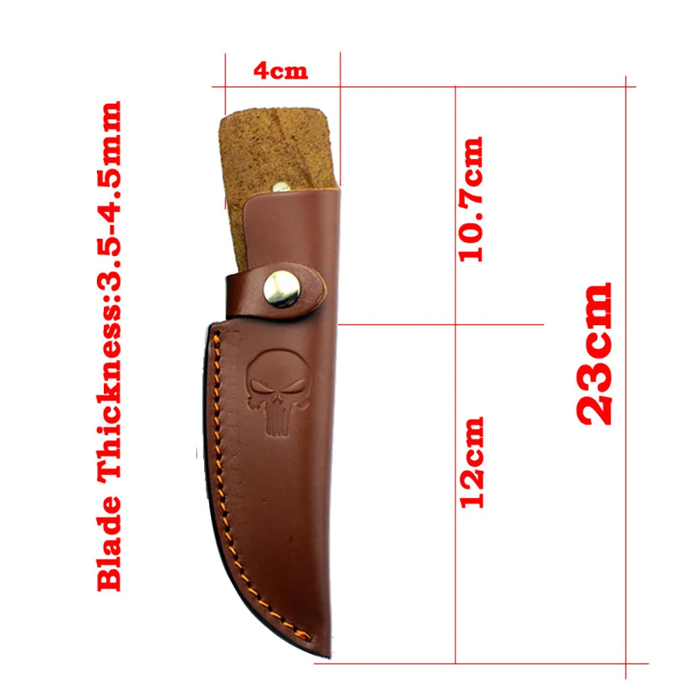 Funda Cuero Portacuchillos Cuchillo Fijo Táctico - imagen 4