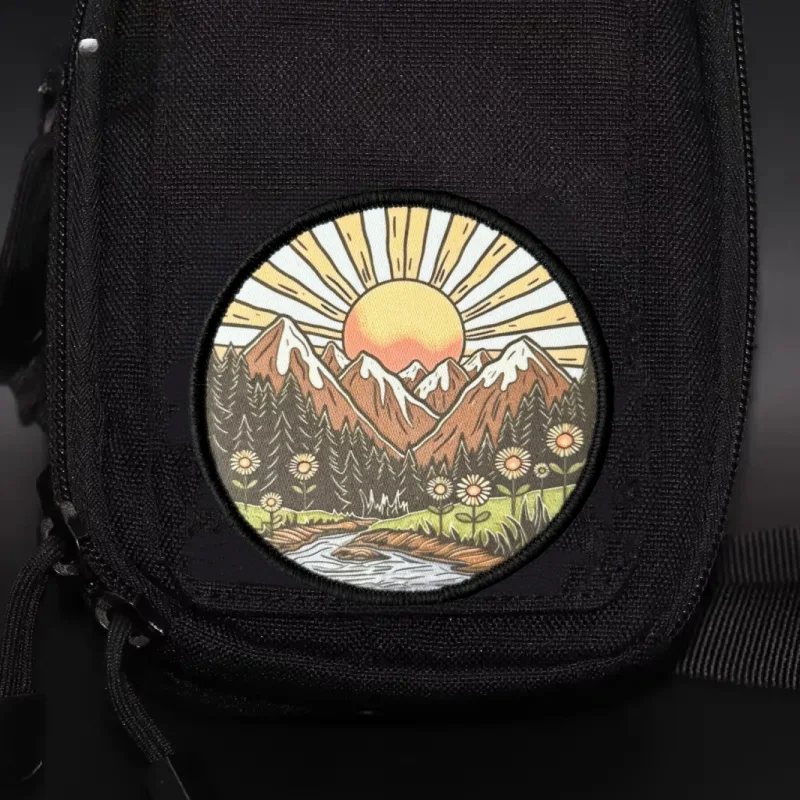 Parche táctico morale paisaje amanecer – Insignia velcro para ropa y mochila - imagen 4