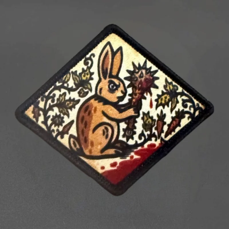 Parche táctico estampado conejo asesino – para velcro, chalecos
