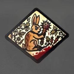 Parche táctico estampado conejo asesino – para velcro, chalecos