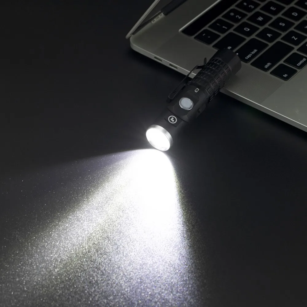 Linterna LED táctica EDC con cabezal giratorio para acampada - imagen 3