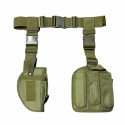Funda táctica de pistola en nailon drop leg mano derecha universal