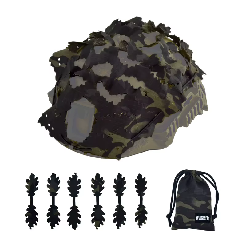 Funda de casco táctica ghillie camuflaje corte láser irregular - imagen 4