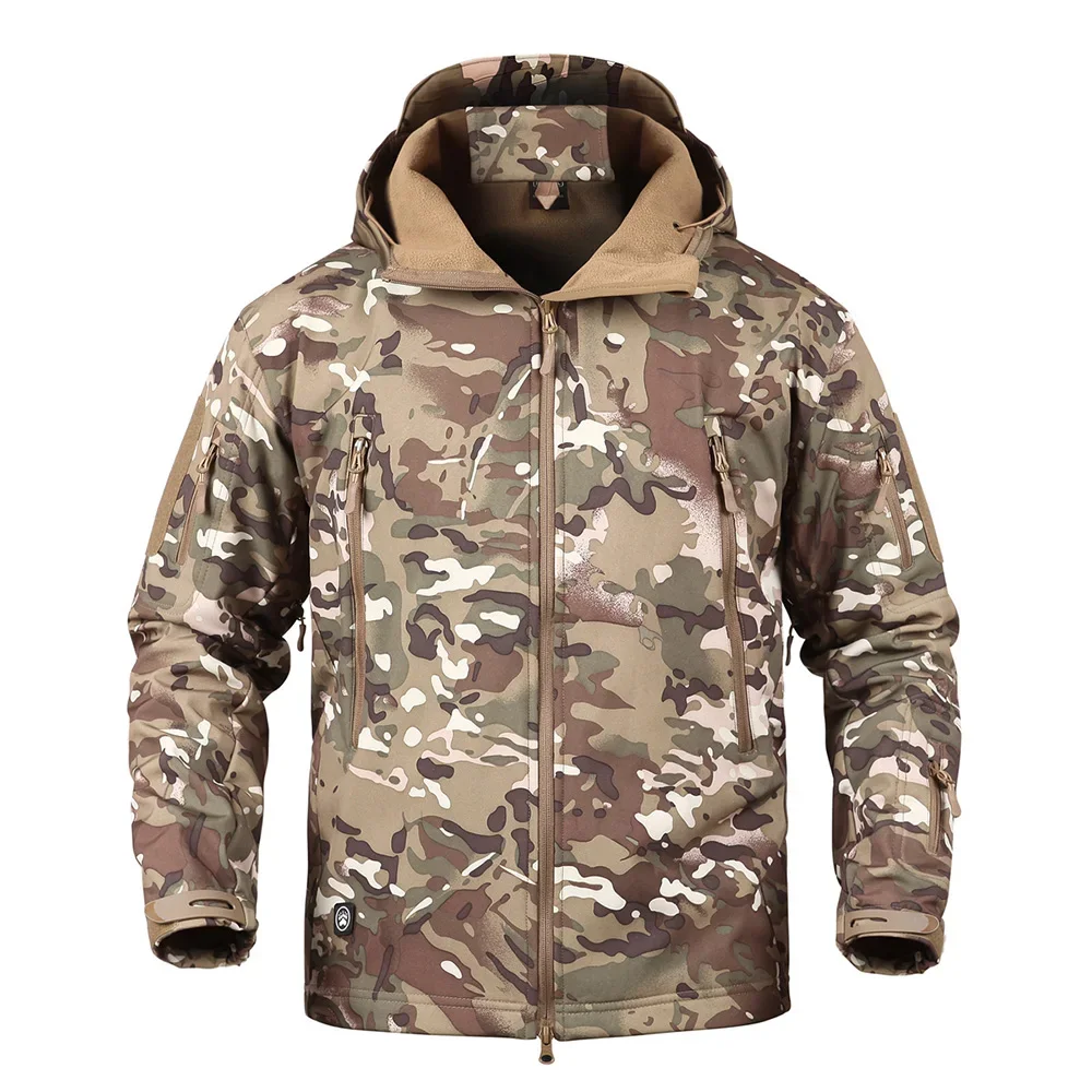 Chaqueta táctica impermeable hombre invierno con capucha senderismo - imagen 3