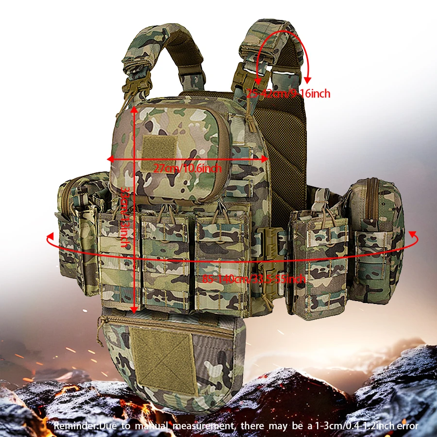 Chaleco táctico MOLLE de liberación rápida para caza al aire libre - imagen 3