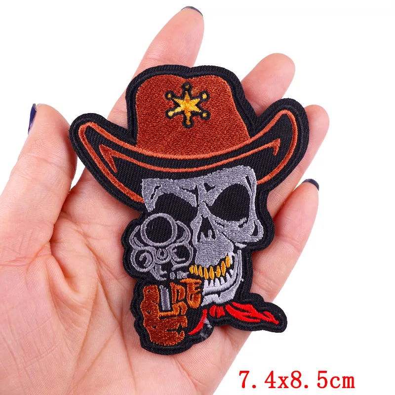 Parche bordado mono fumando - estilo punk para chaqueta planchado - imagen 3