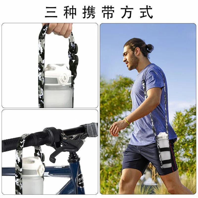 Funda aislante para botella de agua con correa cruzada diagonal - imagen 3
