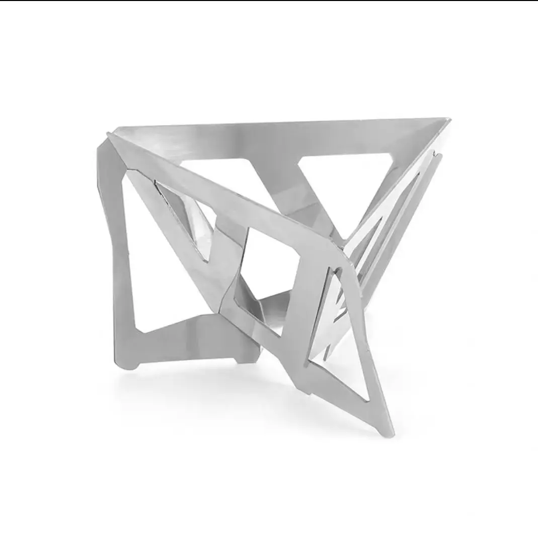 Soporte plegable filtro de café acero inoxidable para acampar