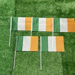 Bandera de Irlanda con asta para exterior y decoración