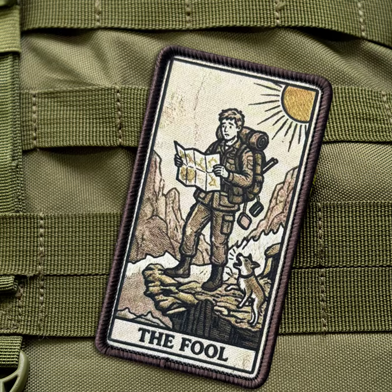 Parche gancho y bucle El Tonto tarot militar para mochila y chaqueta - imagen 5